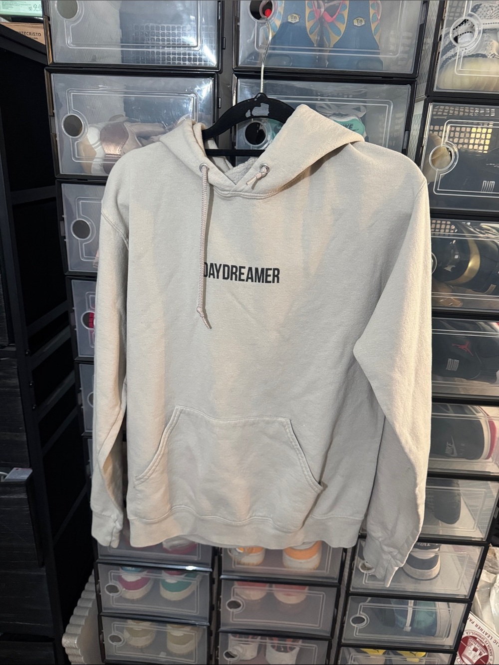 Daydreamer Cream Pullover Hoodie with Center Logo